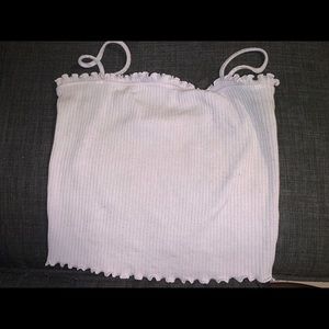 Light purple ruffle tank top